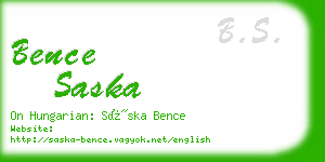bence saska business card